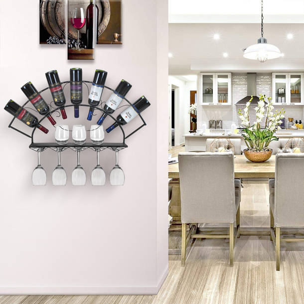 Wine Enthusiast Companies 12 Bottle Wall Mounted Wine Bottle Rack in